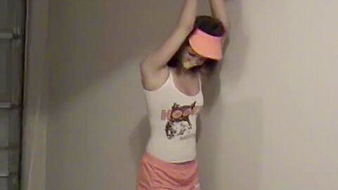 Hooters Girl Garage Bondage - free porn video
