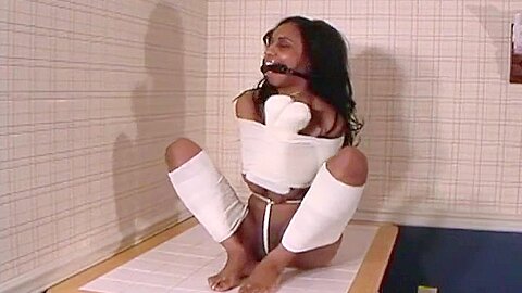Ebony In Ropes - free porn video