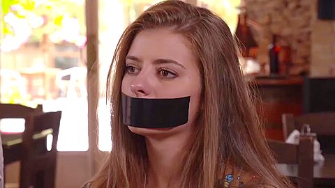 Chairtied And Black Tape Gagged - free porn video