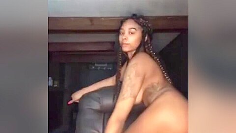 Ebony teen Slut Plays With Ass Tits And Pussy (18+) - free porn video