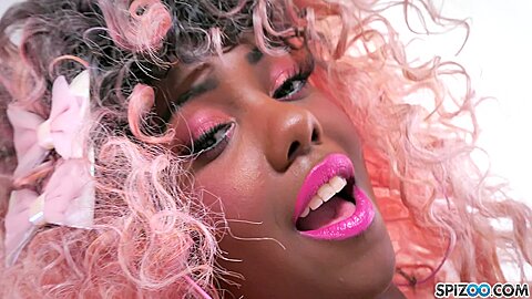 Sexy Ebony Doll Fucked Hard By A White Monster Cock - free porn video