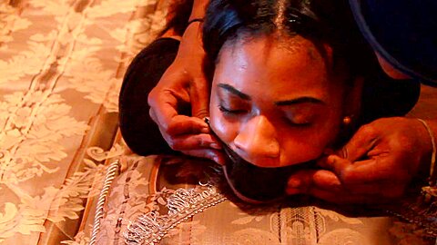 Ebony Gagged - free porn video