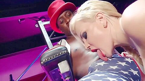 Blonde Hair Girl Loves Big Black Dick - free porn video
