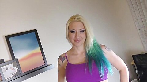 Busty Blonde Gets Big Black Cock
