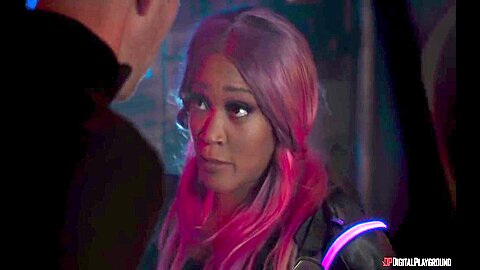 Ebony Kinky Babe Gets Monster White Dick - free porn video