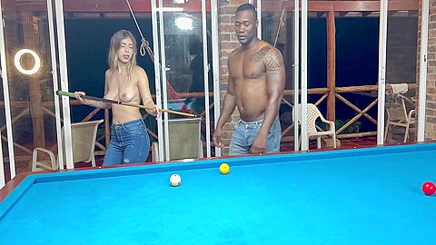 My Boyfriend Fucks Me With His Best Friend After Losing At Pool - free porn video