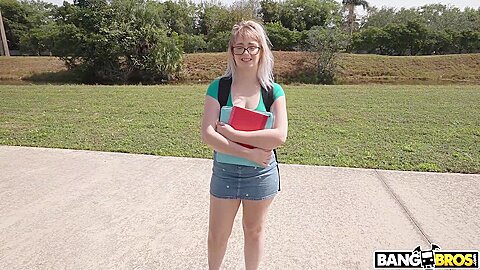 Annie Archer - Nerdy Blonde Takes Big Dick - free porn video