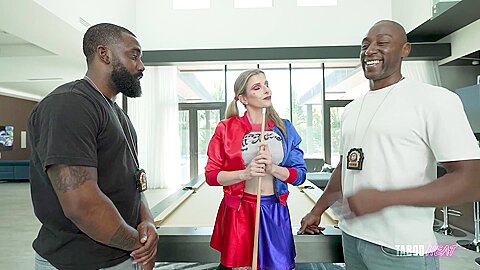 Two Bbc Cops Fill Harley Quinns Every Hole - Anal And Dp - Cory Chase - free porn video