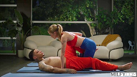 Fit Yoga Barbie Rides College Studs Hard Cock - free porn video