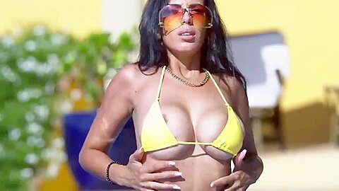 Irresistible Latina In A Yellow Bikini, Katrina Moreno - free porn video