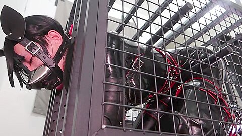 Chinese Bondage :: Femdom Latex Domination with Squirting - free porn video
