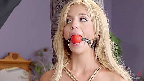 Desperate Girlfriends Bondage Fantasy - Teaser Video :: Bondage Domination with Gagged Woman on Bed - free porn video