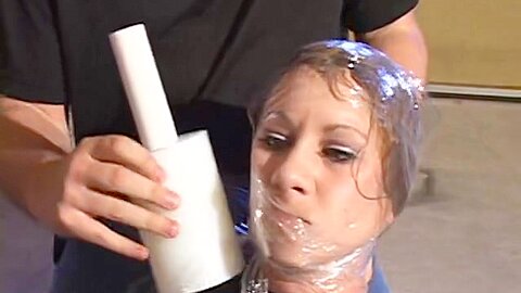 Tight Mummification :: Duct Tape Bondage in Garage: Tape Doll Submission - free porn video