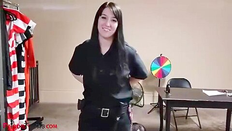 Pov - Arrested By Officer Scarlett :: Amateur Girl In Black Uniform Behind Bars - free porn video