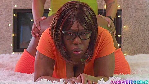 Glasses Wearing Ebony Bbw Velma Enjoys High And Rough Fucki - free porn video